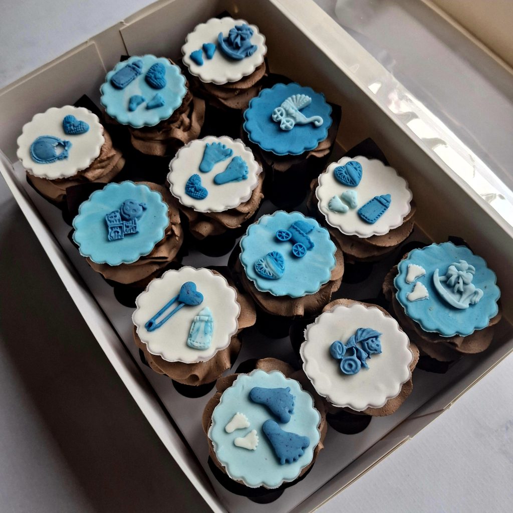 CUPCAKE BABYSHOWER BLEU