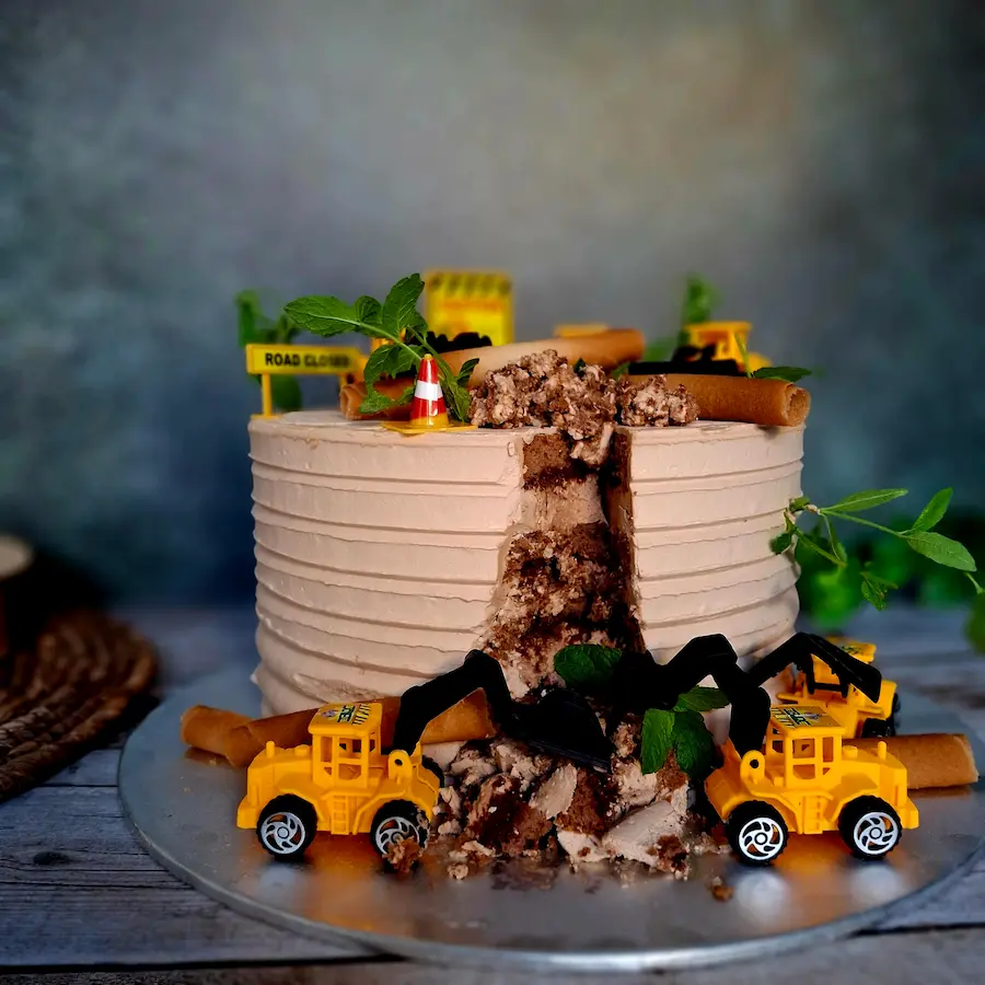 cake design chantier de face