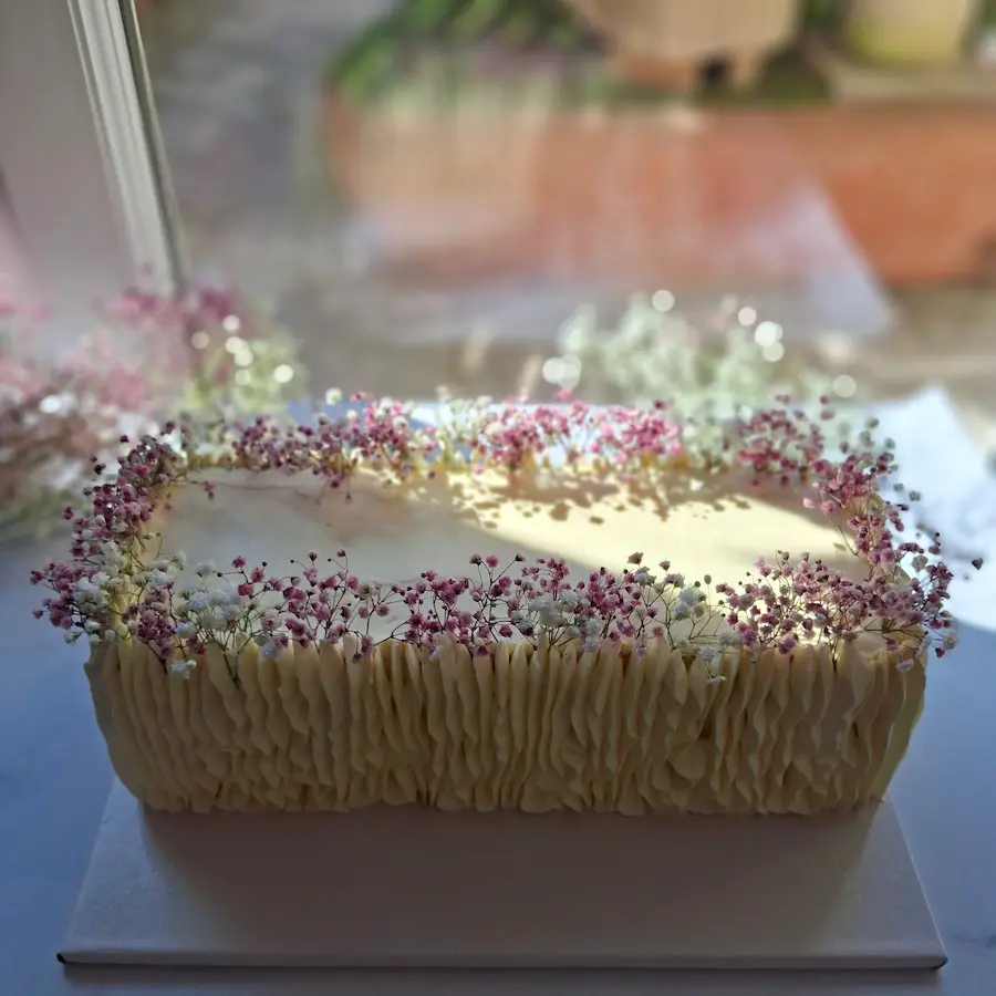 Longcake sur table