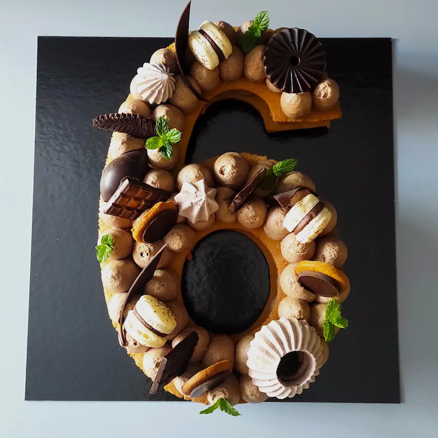 numbercake 6 chocolat
