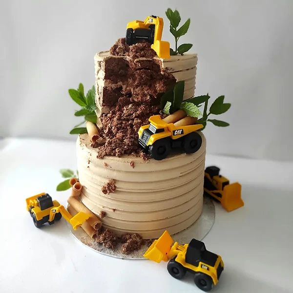 Infinies Gourmandises, cake design sur le thème Chantier