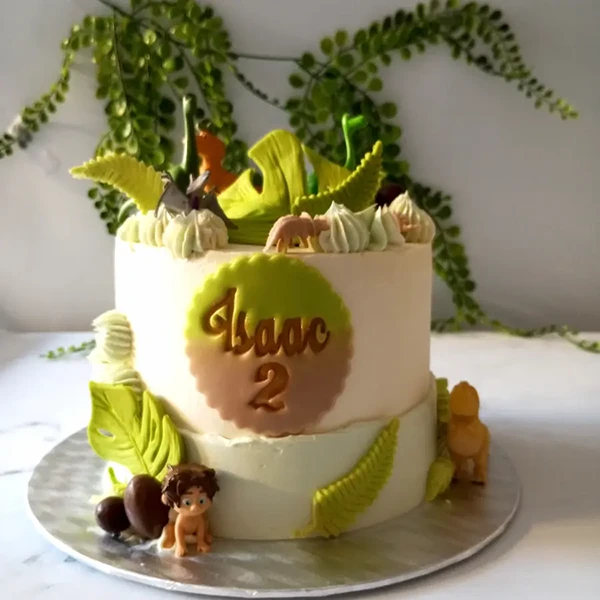 Infinies Gourmandises, cake design sur le thème Dinosaure